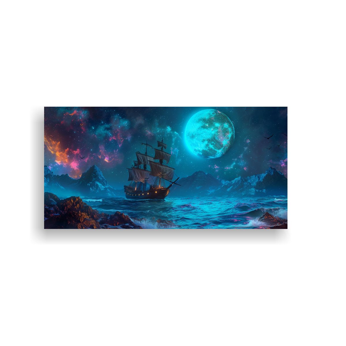 GENERICO - Cuadro Hiperrealista Vibrante Tonos Clásicos 60x30 Cm