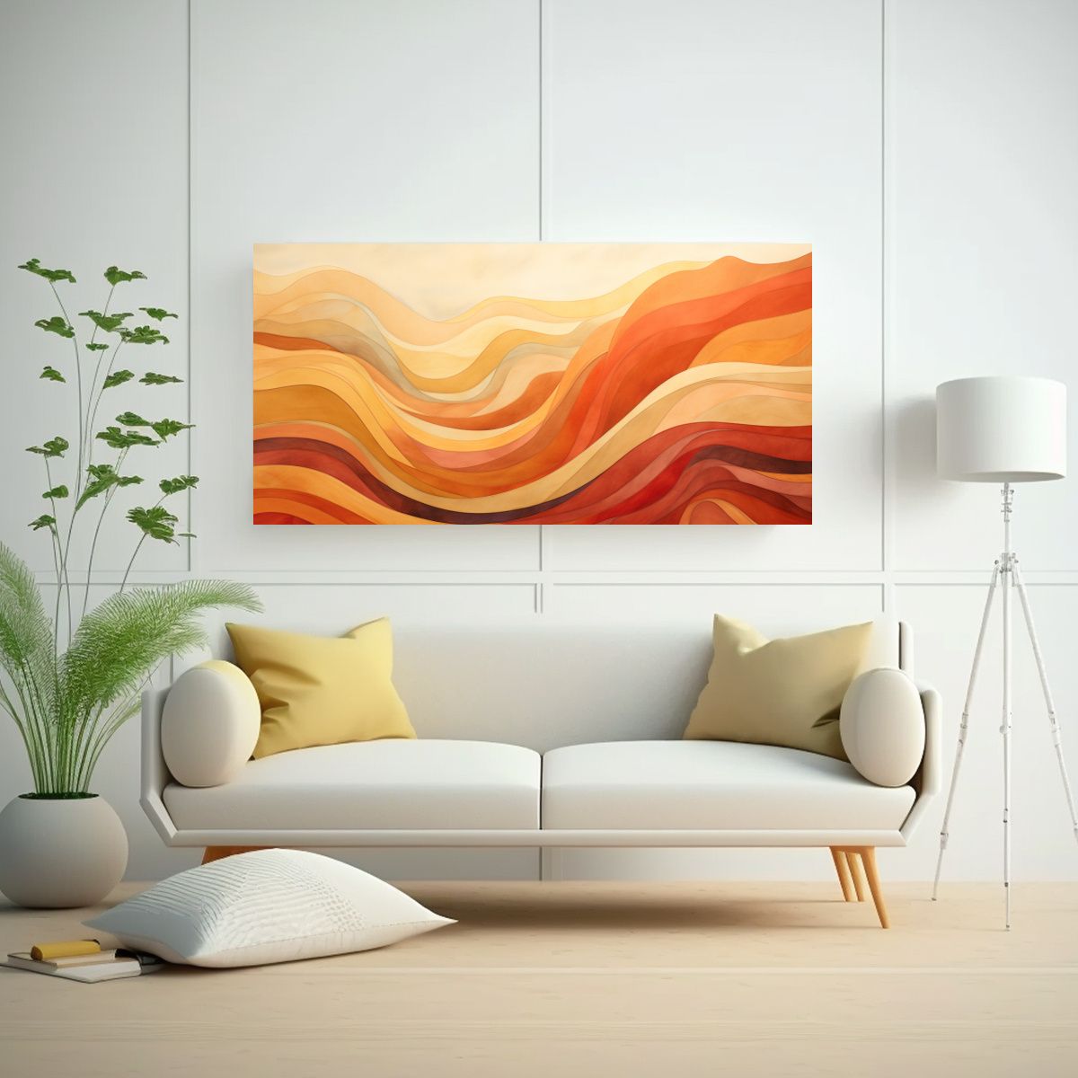 GENERICO - Cuadro Acuarela Street Art Patrones Abstractos 60x30 Cm