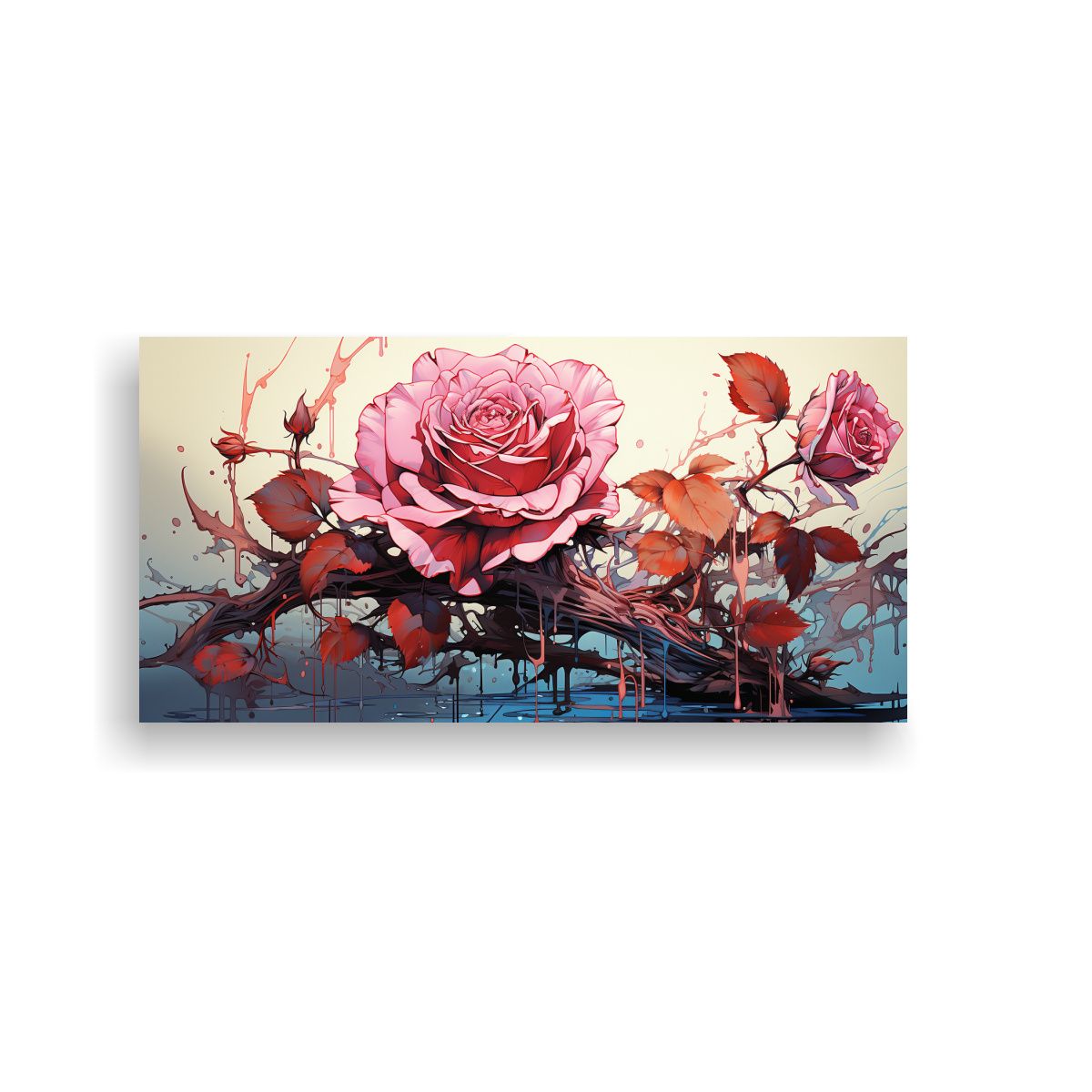 GENERICO - Cuadro De Arte Con Una Combinación Cálida De Un 80x40 Cm