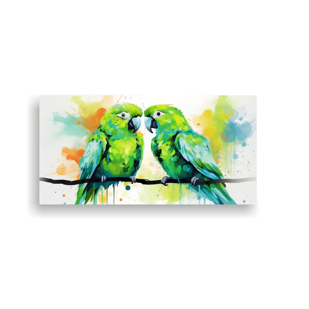 GENERICO - Pintura Decorativa De Amor De Lovebirds En 100x50 Cm