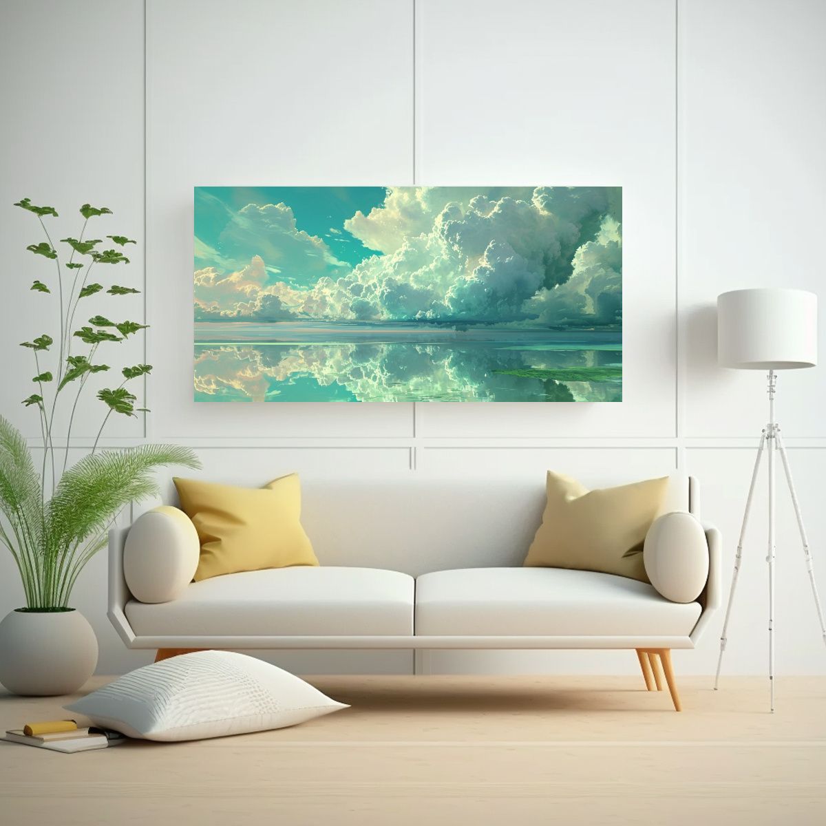 GENERICO - Cuadros Decorativos Vanguardia Enigmática Nubes 100x50 Cm