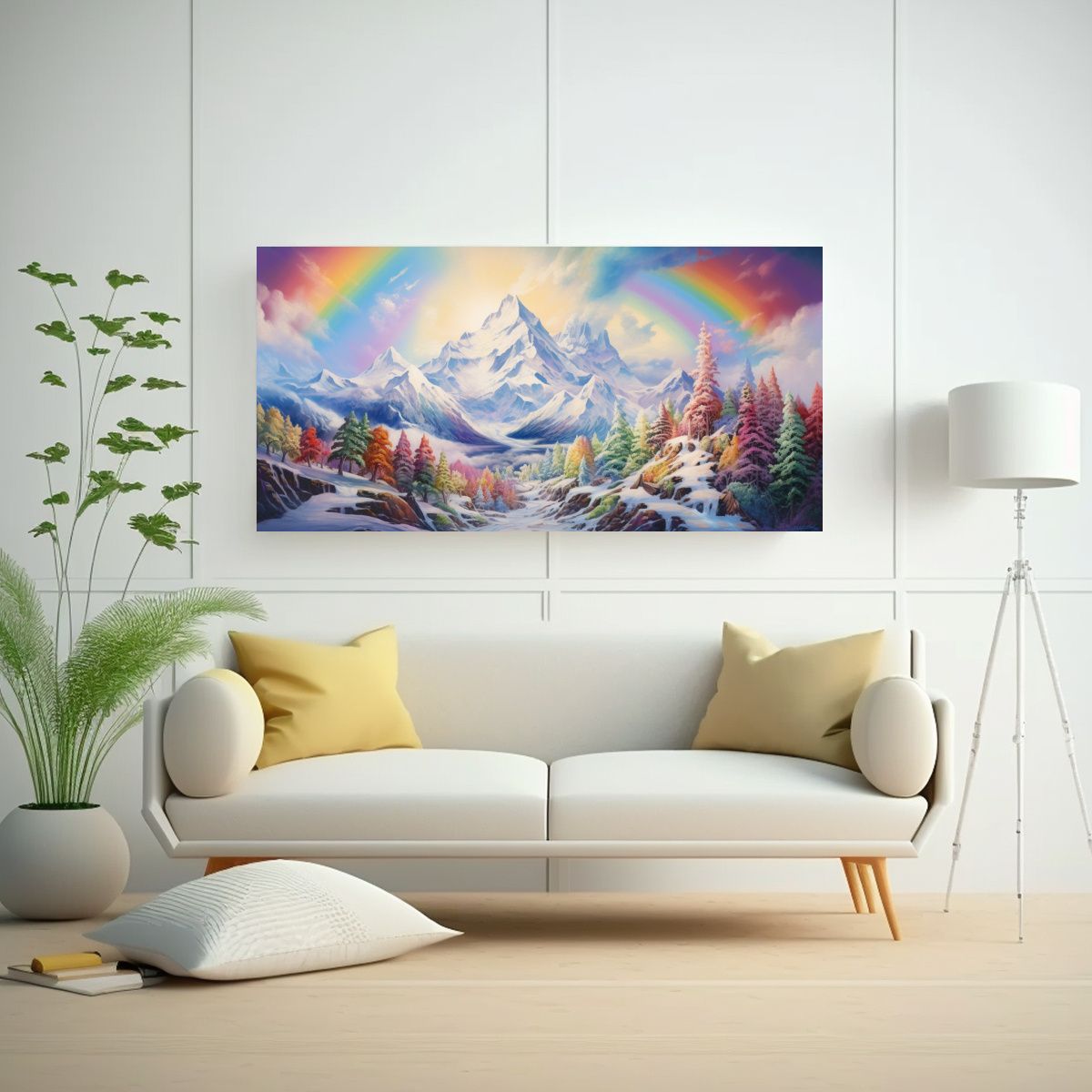 GENERICO - Pinturas Abstractas De Textura En La Montaña 100x50 Cm