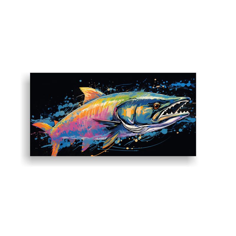 GENERICO - Cuadro Venta Expresividad Tarpon En Colores Ónix 100x50 Cm