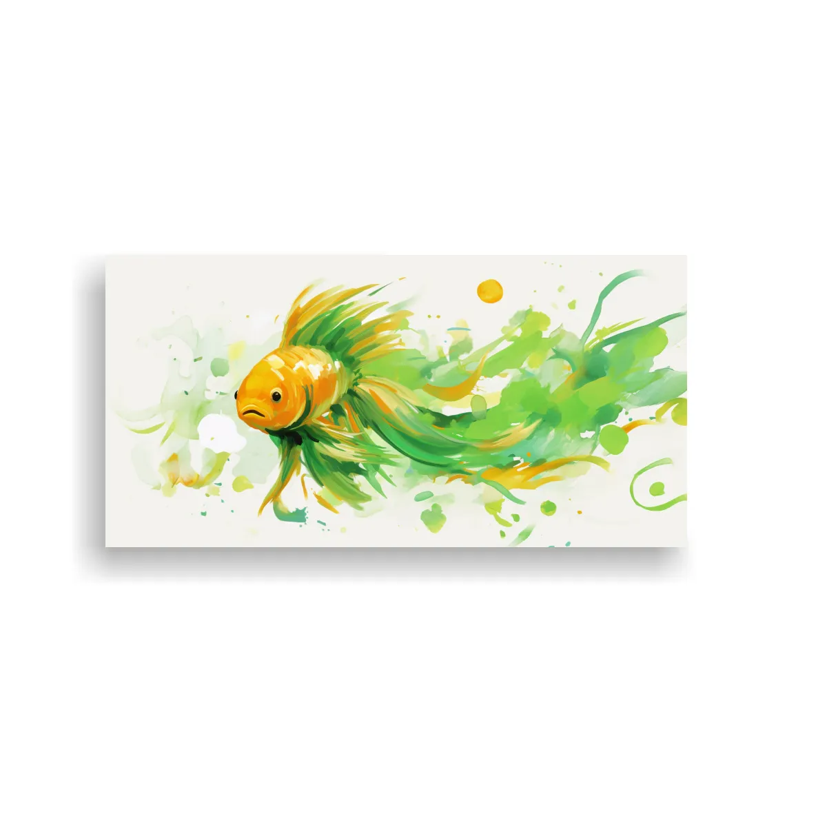 GENERICO - Pintura Decorativa De Un Goldfish En Colores 100x50 Cm