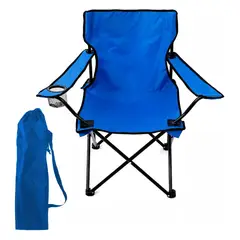 GENERICO - Silla Plegable Con Porta Vaso De Camping Playa Azul
