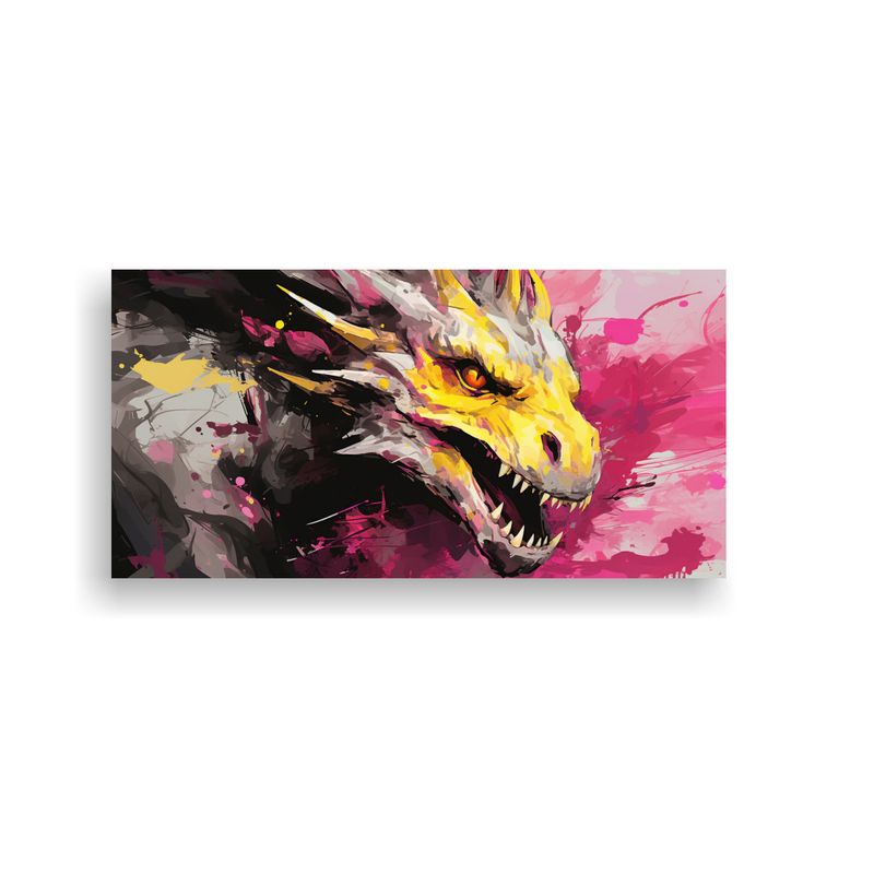GENERICO - Cuadros De Pared Minimalistas Con Dragón En 60x30 Cm