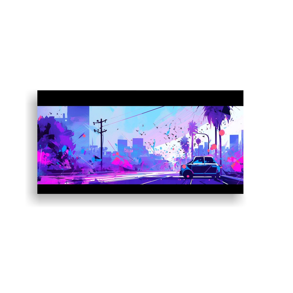 GENERICO - Pintura Lienzo Belleza Natural En Santiago 80x40 Cm