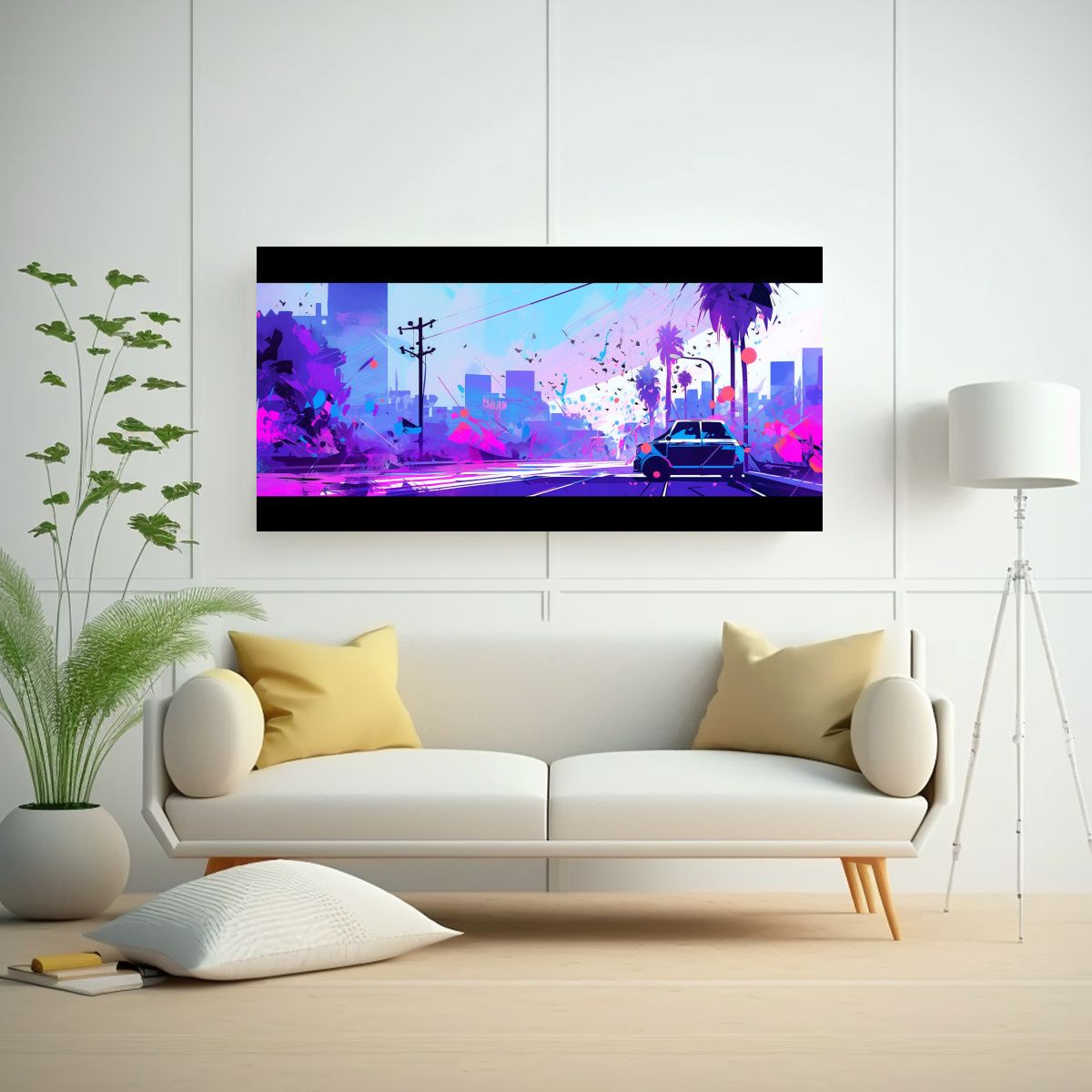 GENERICO - Pintura Lienzo Belleza Natural En Santiago 80x40 Cm