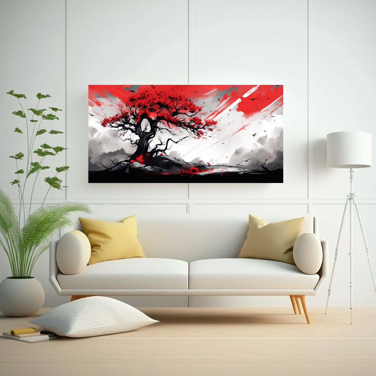 GENERICO - Pintura Decorativa Arte Concepto Alegría Árbol 100x50 Cm