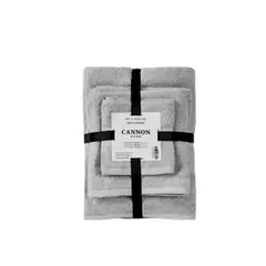 CANNON - Set 6 Toallas 440grs Baño/ Mano/ Visita Gris