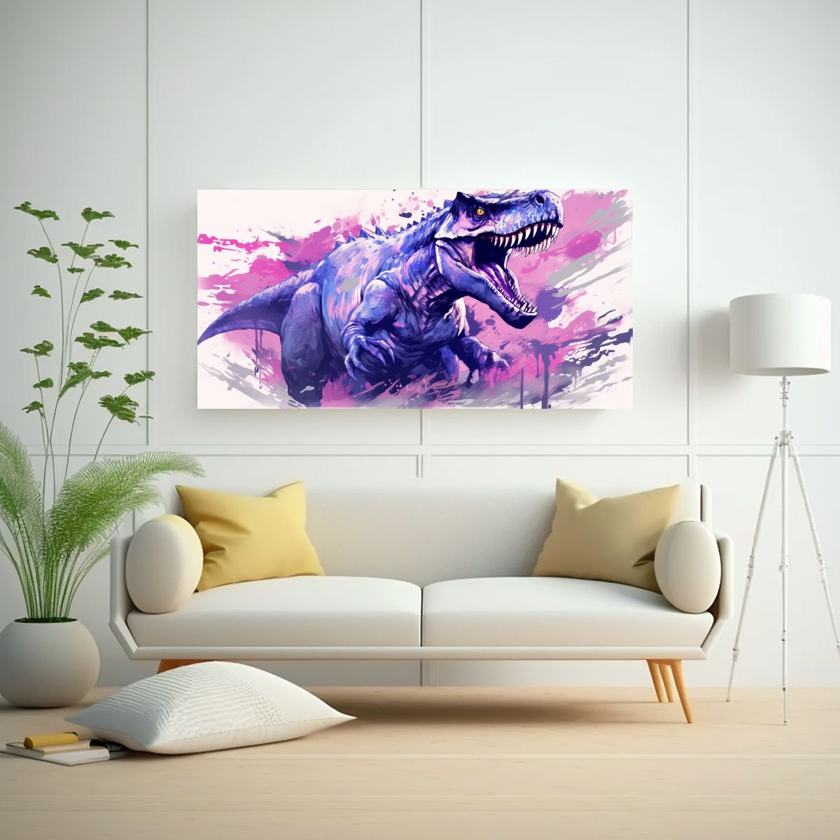 GENERICO - Pinturas Decorativas Vintage De Dinosaurios 100x50 Cm