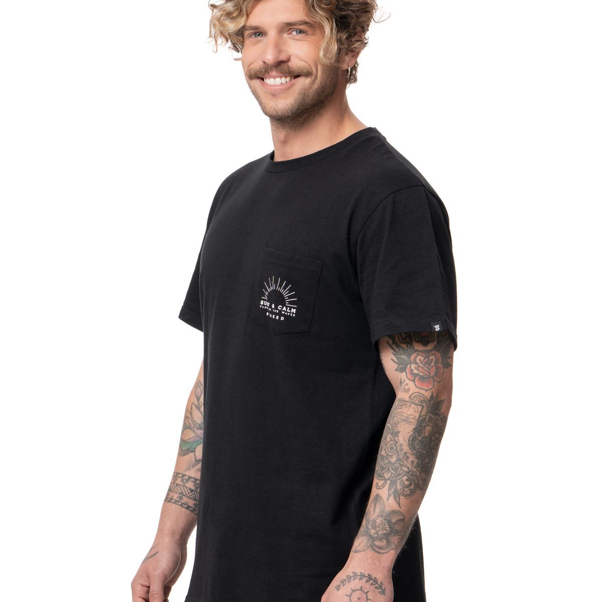 STOKED - Polera Hombre Calm Negro Stoked