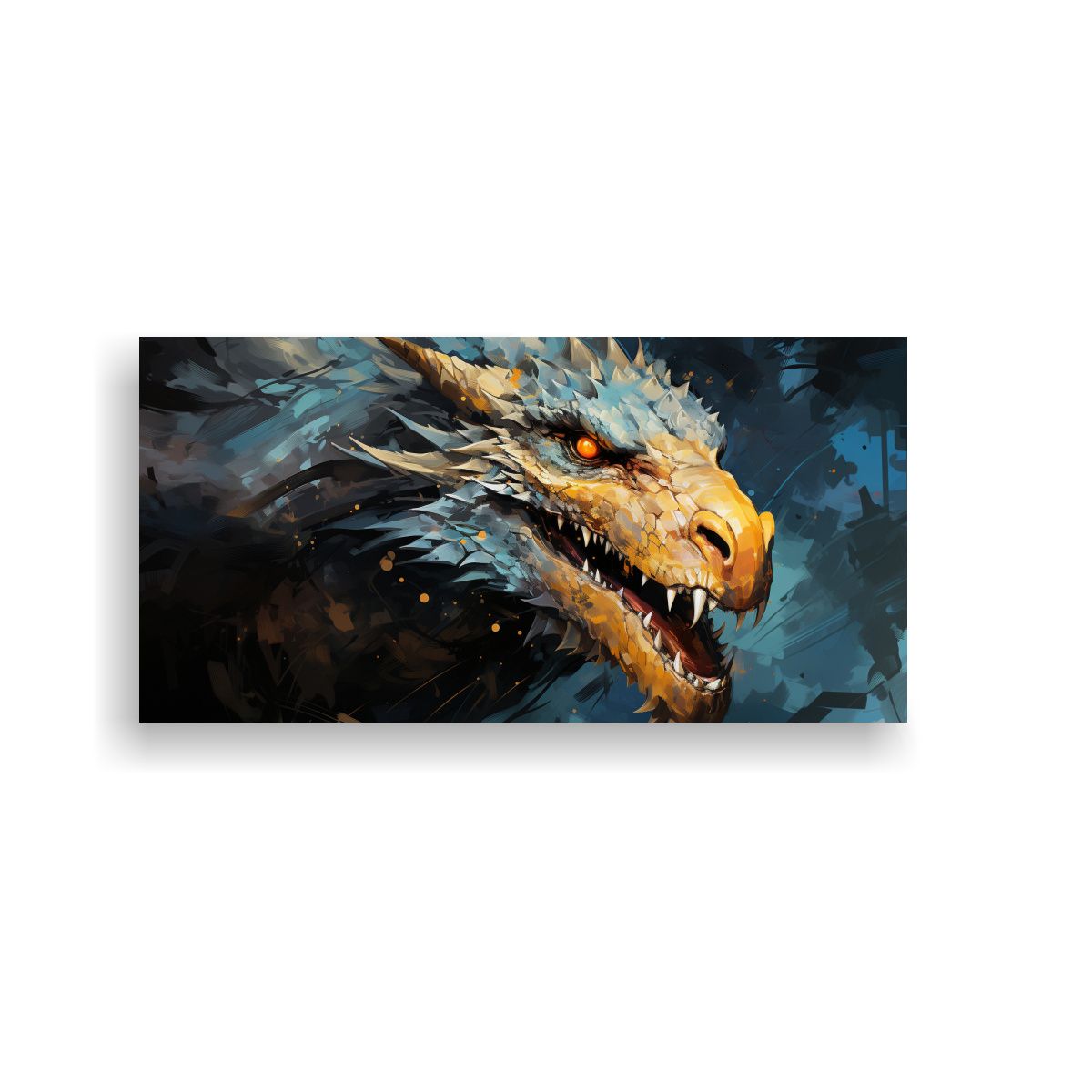 GENERICO - Pintura De Sala Composición De Dragón En 100x50 Cm