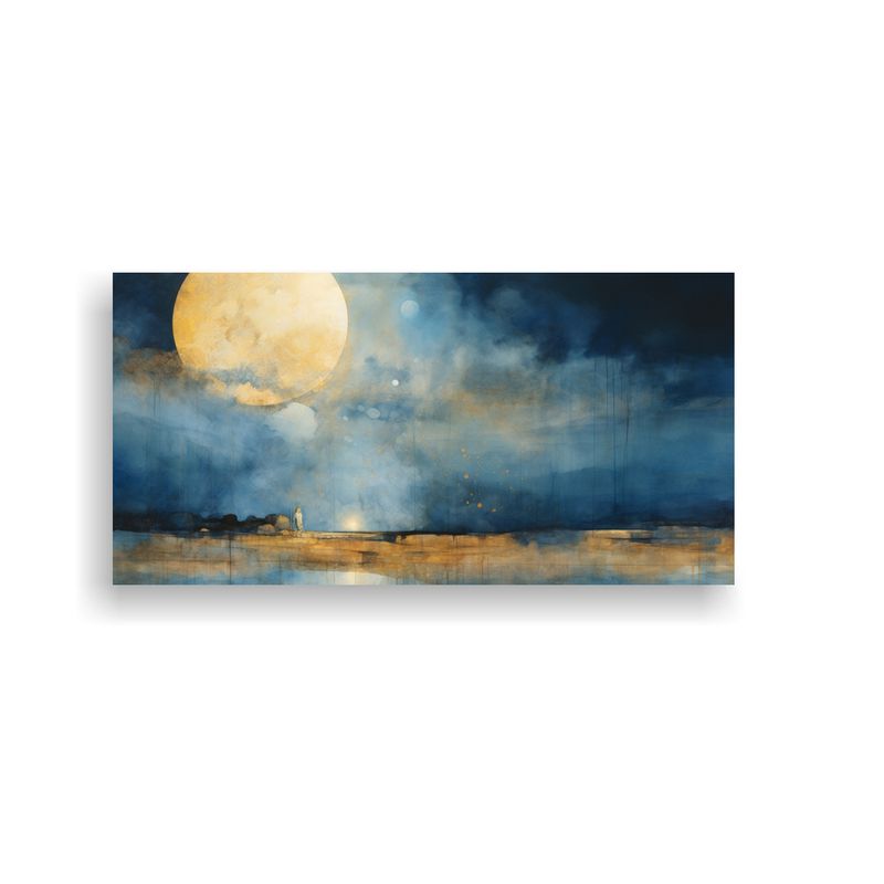 GENERICO - Pintura De Composición De Madera Con Acuarela 100x50 Cm