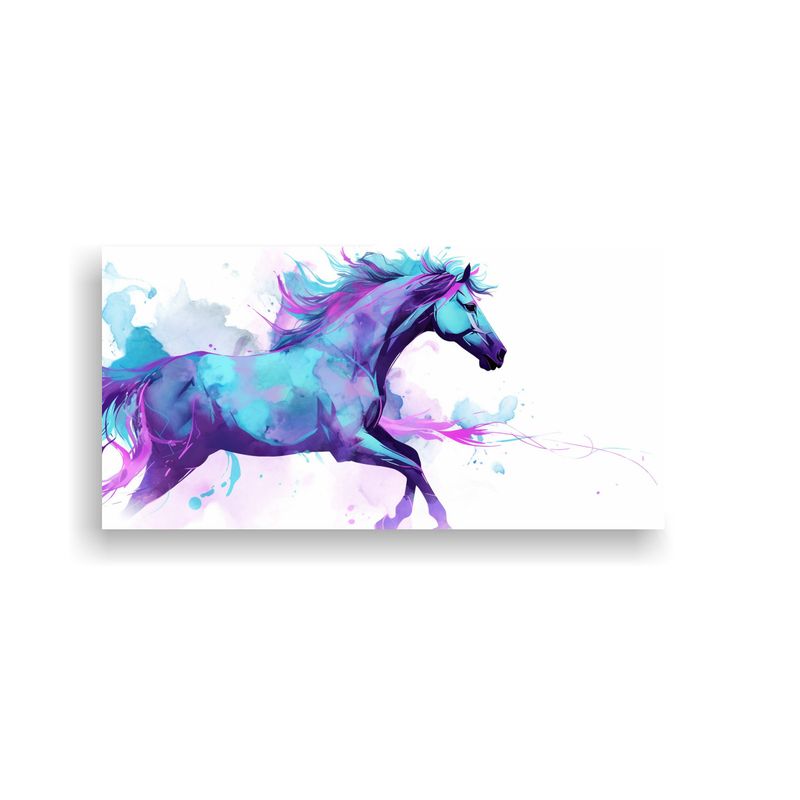 GENERICO - Pintura Decorativa Miniatura Caballo En Colores 60x30 Cm