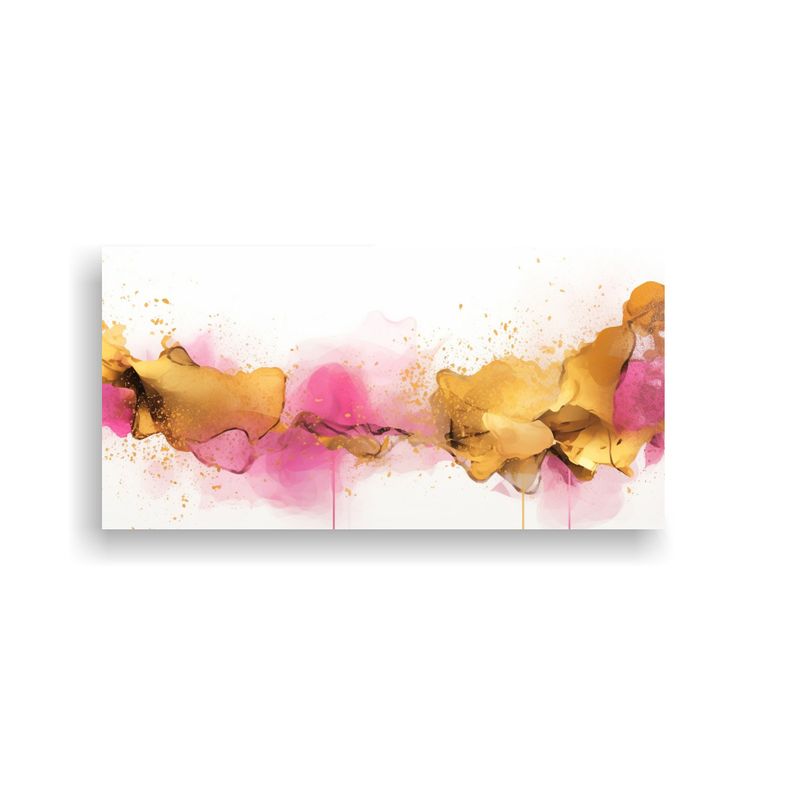 GENERICO - Pinturas Decorativas Abstractas Rosa Y Dorado Con 60x30 Cm