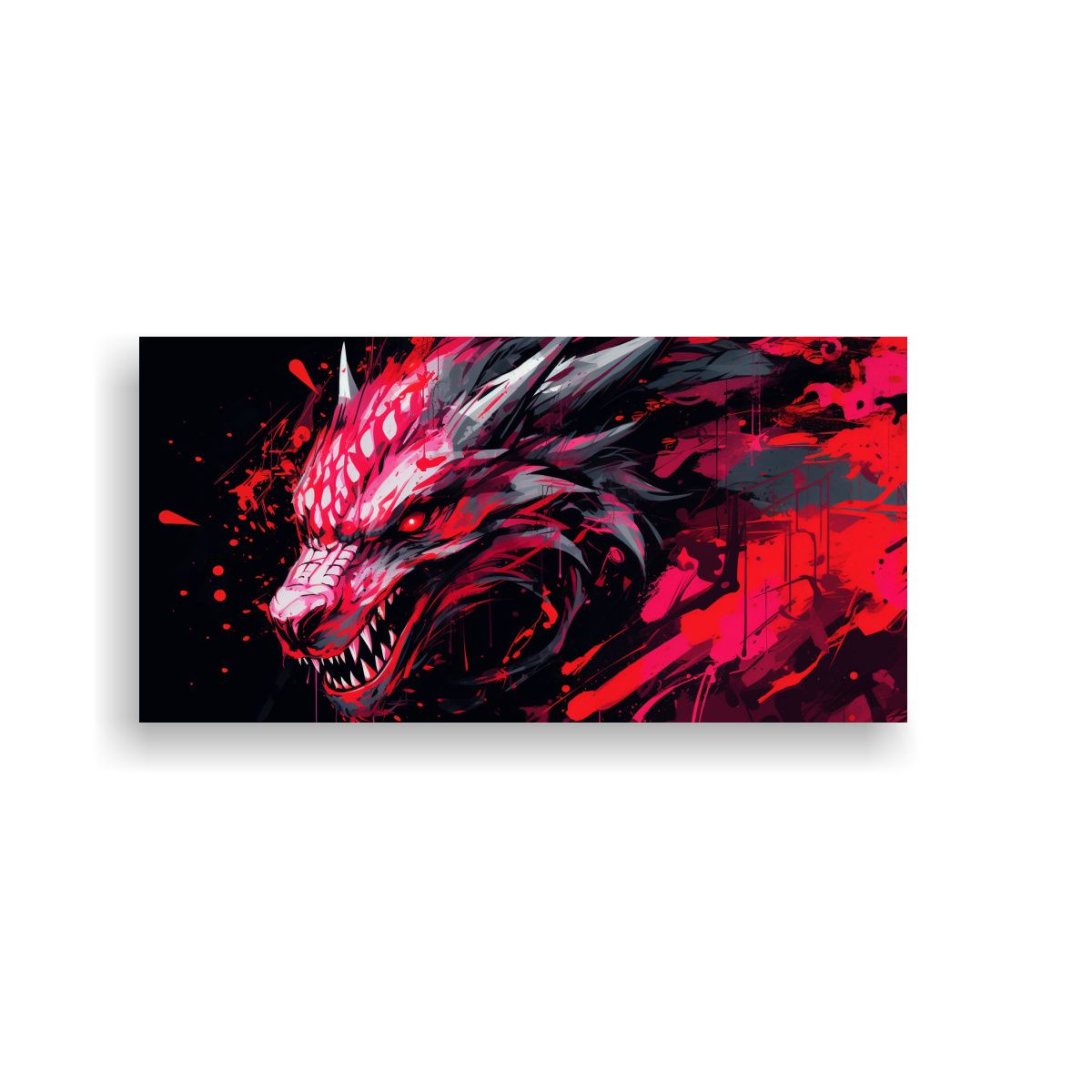 GENERICO - Pinturas Decorativas De Arte Urbano Con Dragón 100x50 Cm.