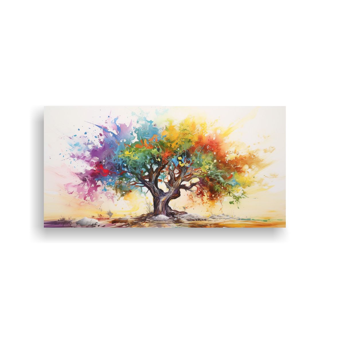 GENERICO - Pinturas Abstractas De Colores Del Arco Iris De 100x50 Cm