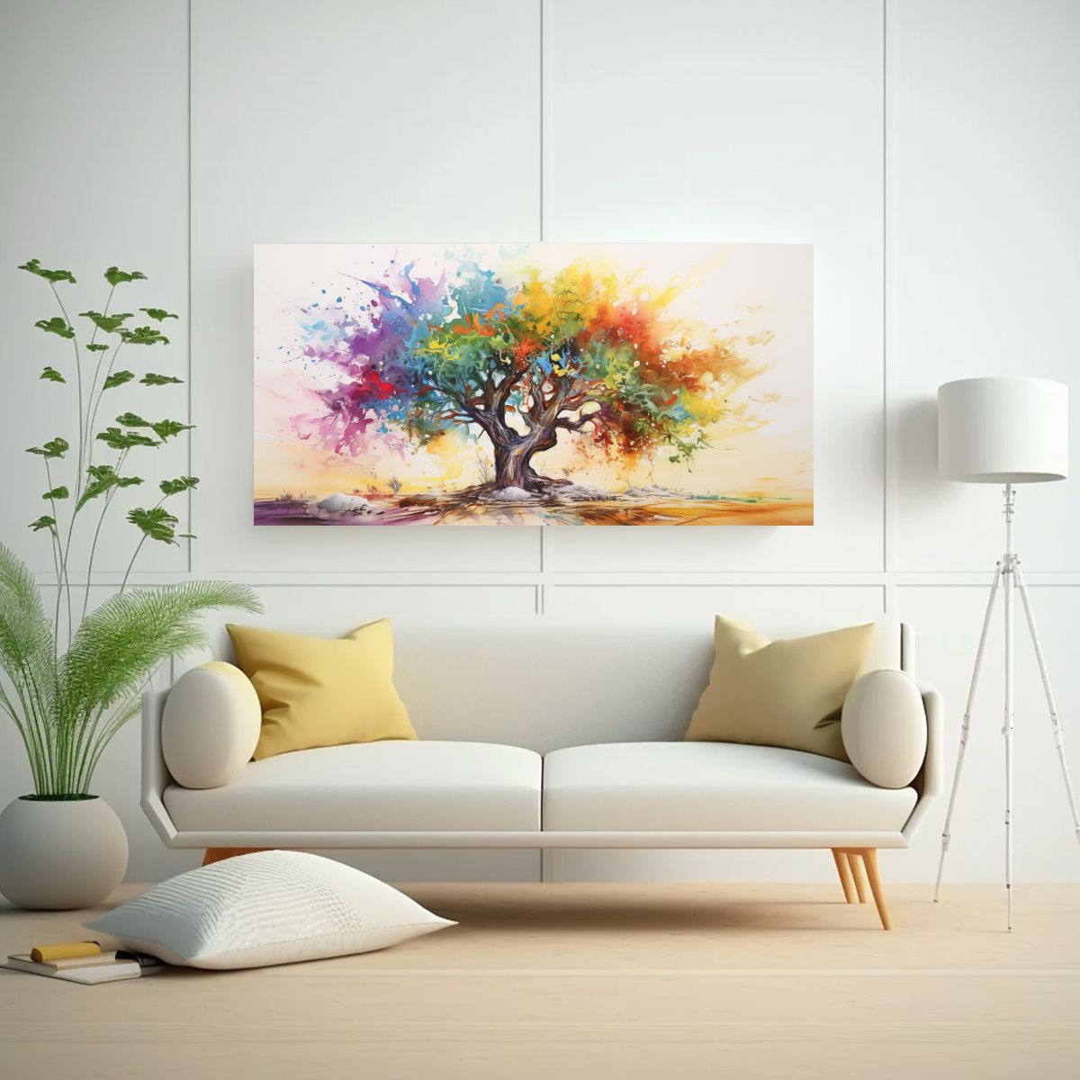 GENERICO - Pinturas Abstractas De Colores Del Arco Iris De 100x50 Cm