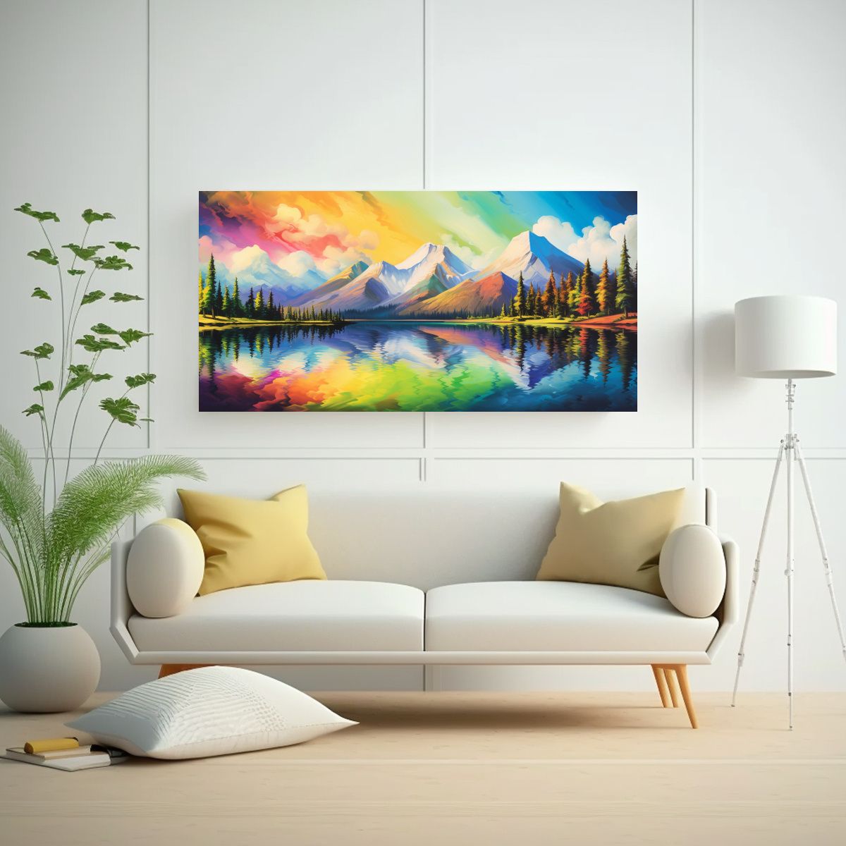 GENERICO - Pinturas Decorativas De Paisaje Montañoso Y 60x30 Cm