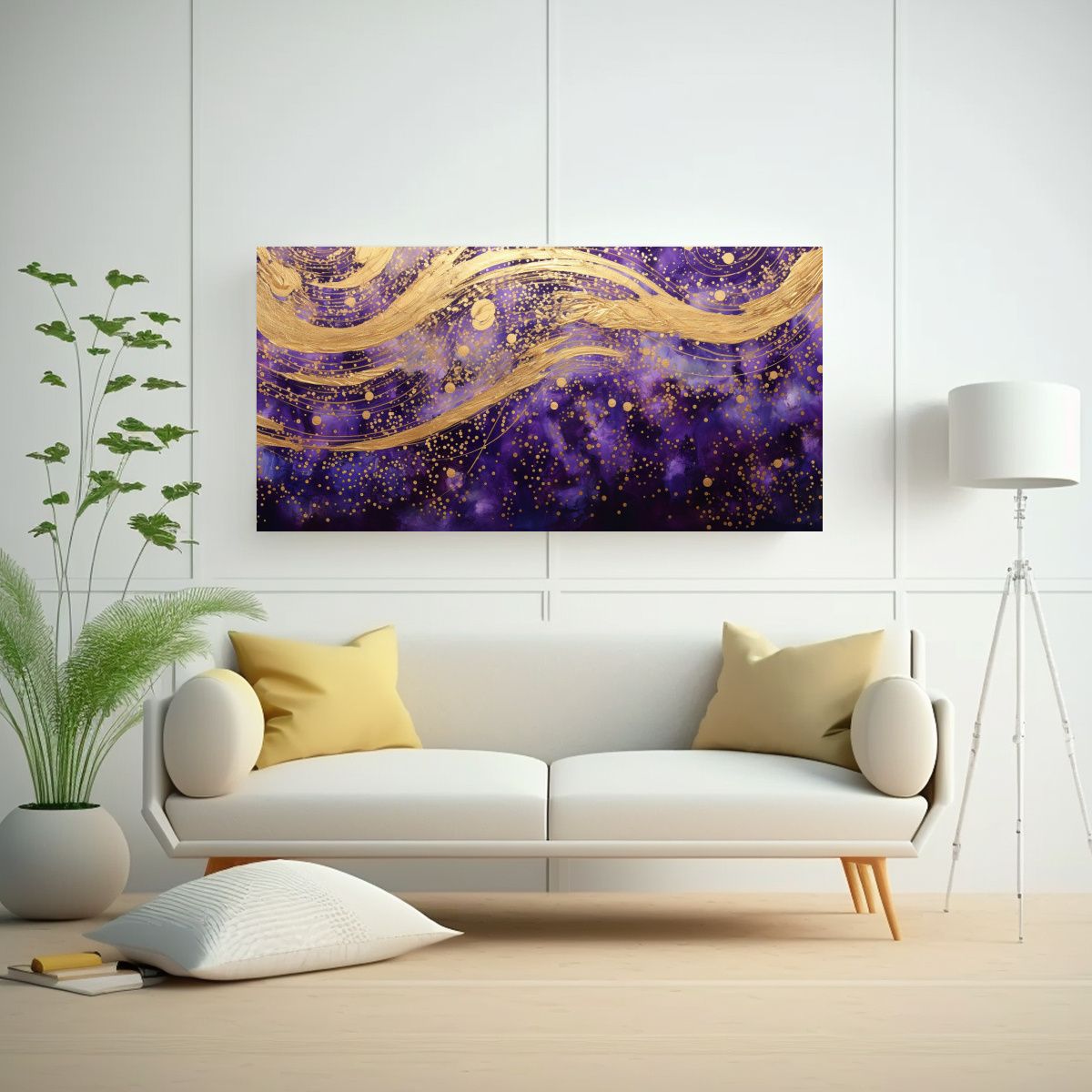 GENERICO - Cuadro Estilo Galería Mágico Con Puntos 80x40 Cm
