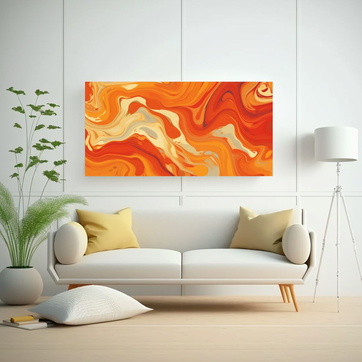 GENERICO - Cuadro Abstracto Moderno Realista En Patrón 100x50 Cm.