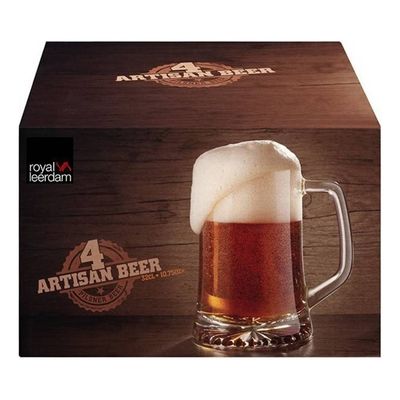 Imagen 2 del producto SET 4 VASOS SHOPEROS ARTISAN 320ML COLOR TRANSPARENTE