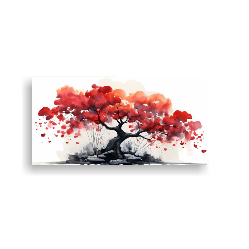 GENERICO - Cuadro Abstracto Estilo Galería Ginkgo Biloba 100x50 Cm