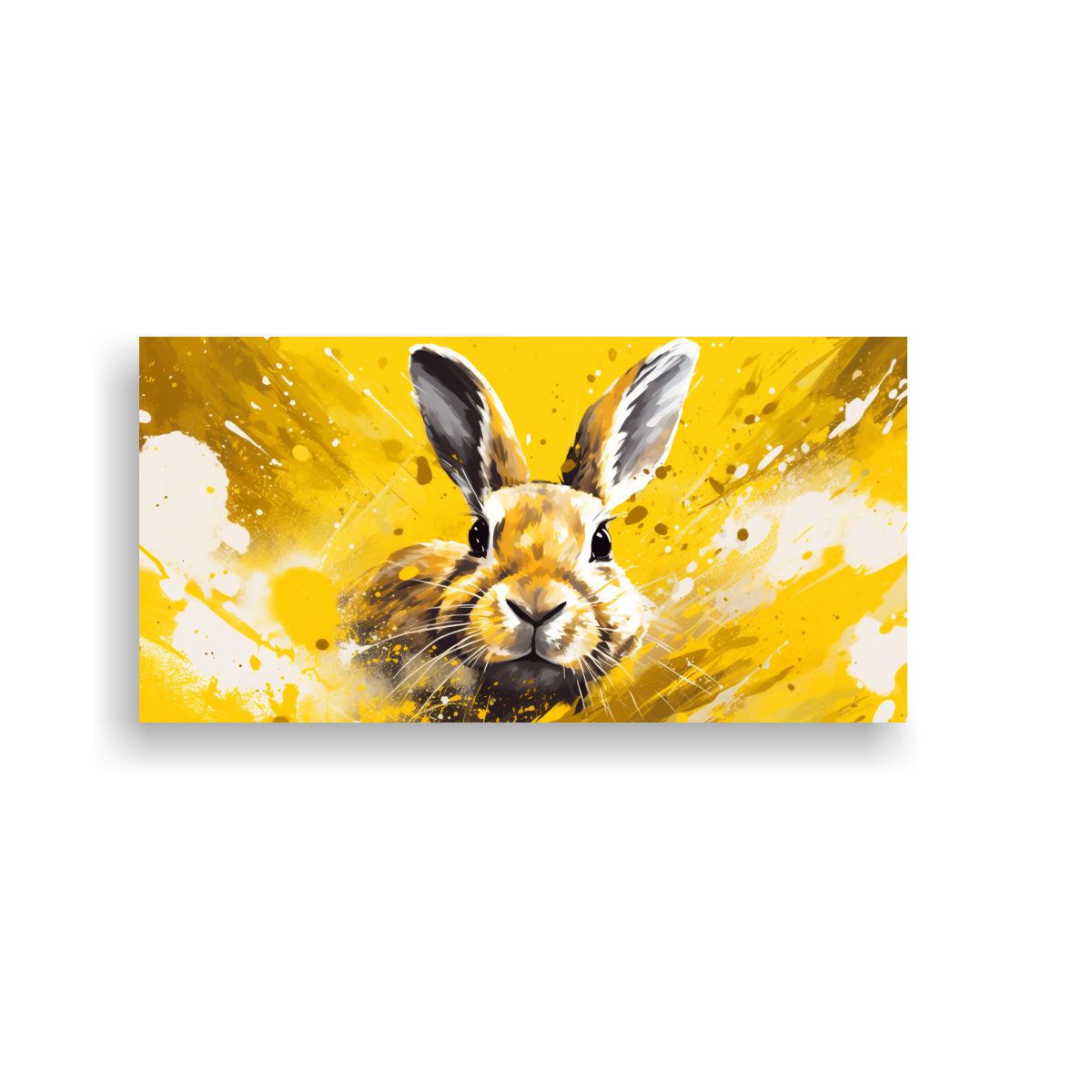GENERICO - Cuadro En Bastidor Detalle Conejo En Colores 80x40 Cm