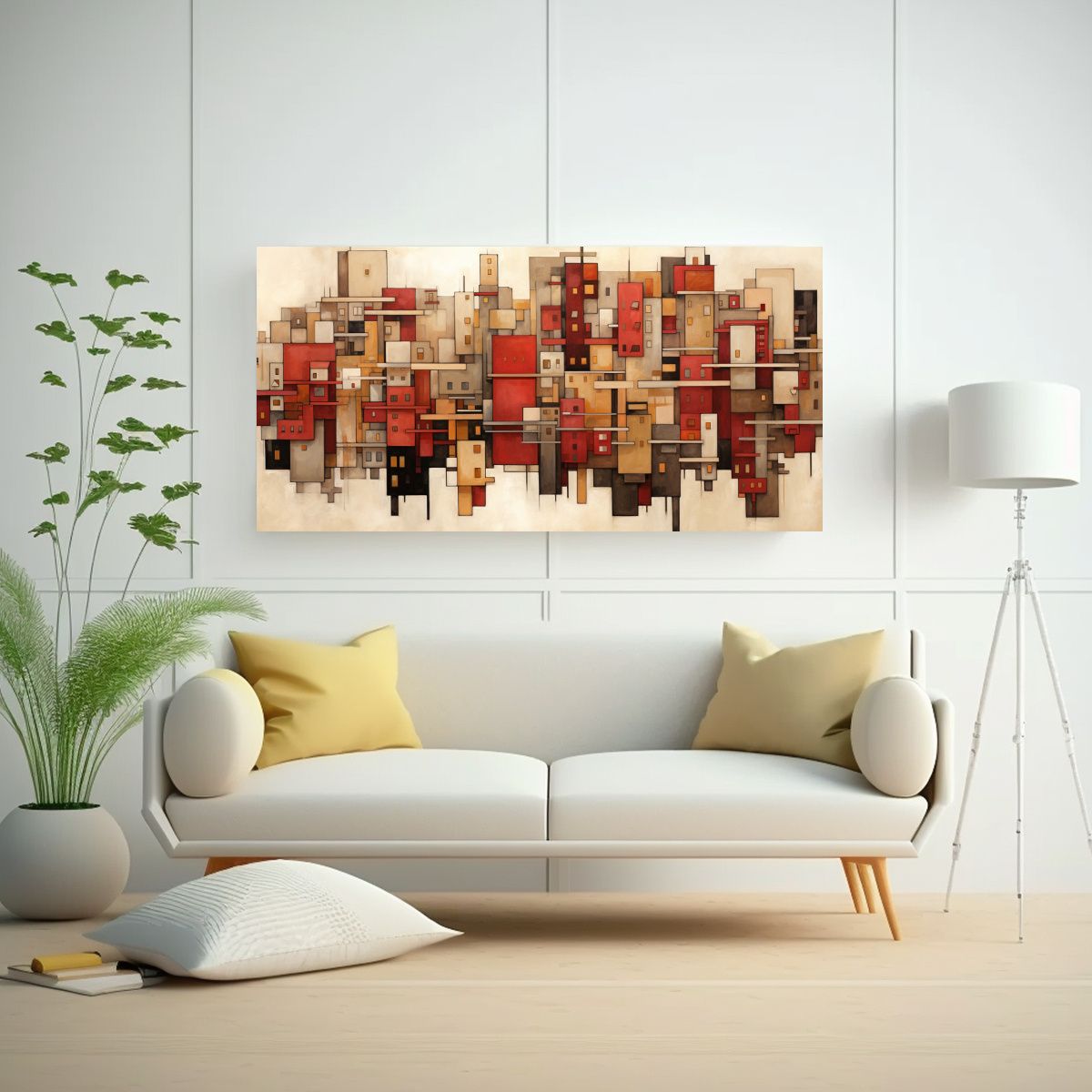 GENERICO - Pintura De Montreal Vista Desde Arriba Con Tonos 60x30 Cm