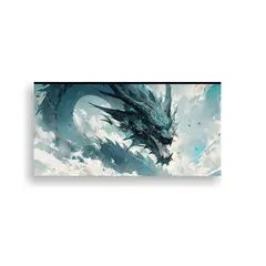 GENERICO - Pintura Vanguardia Dragón En Acuarelas Y Colores 60x30 Cm
