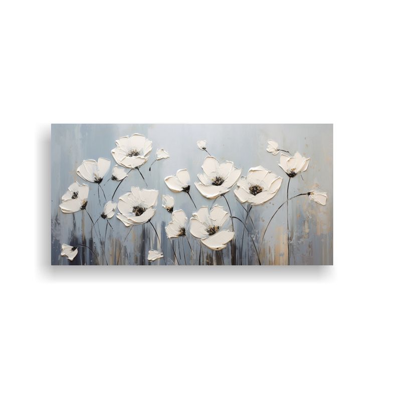 GENERICO - Arte Forma Intenso Pintura De Flores En Lienzo En 80x40 Cm