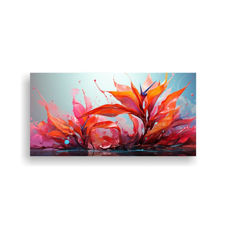 GENERICO - Cuadros Decorativos Con Hojas De Heliconia En 80x40 Cm
