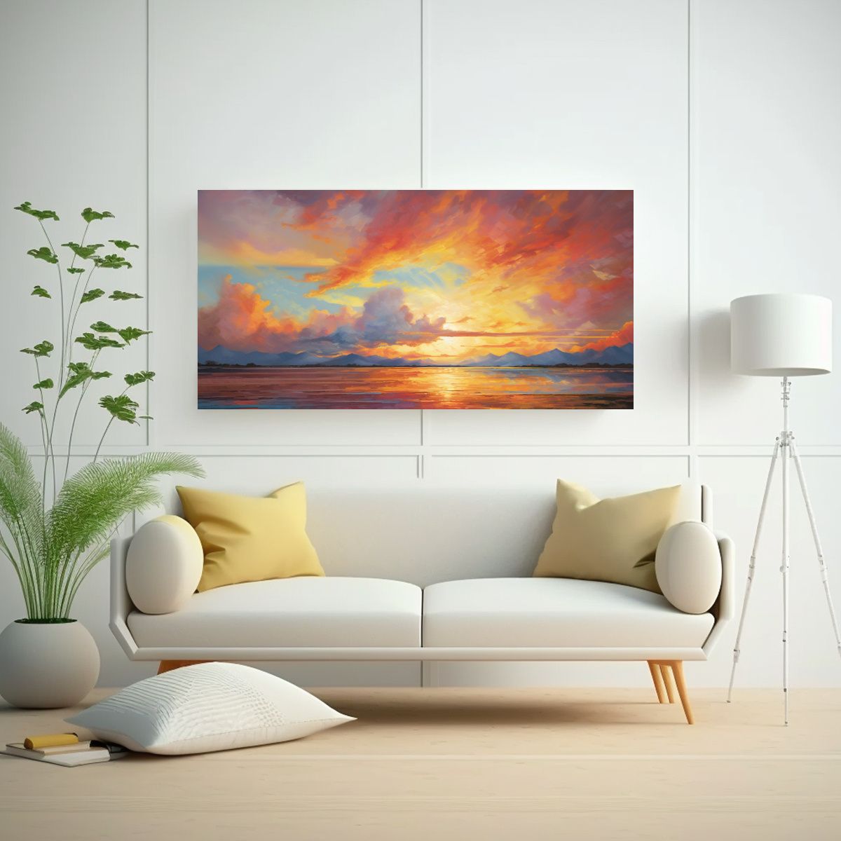 GENERICO - Pinturas Decorativas De Cielos Al Amanecer Y 100x50 Cm