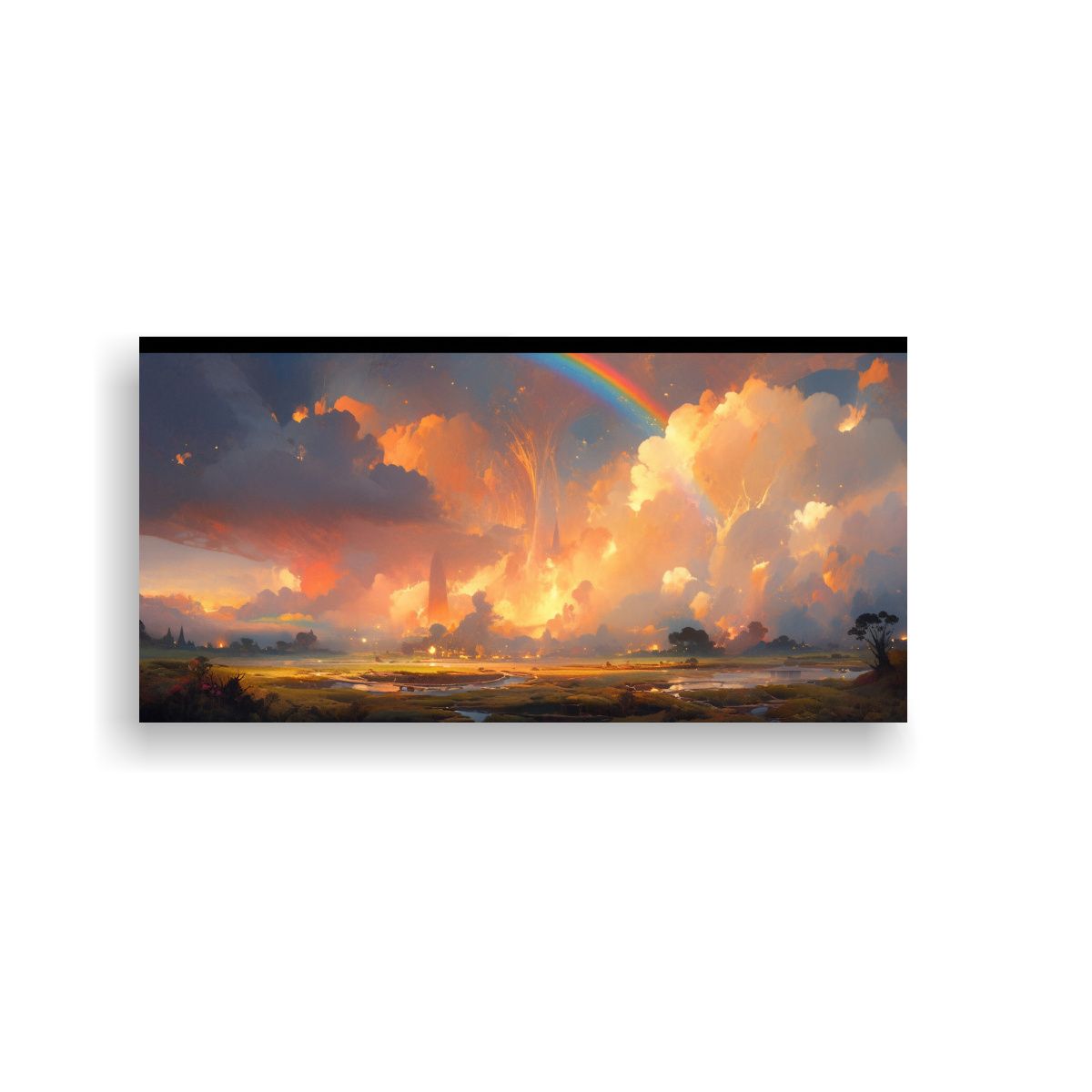 GENERICO - Pinturas Decorativas De Arte Abstracto Con 100x50 Cm