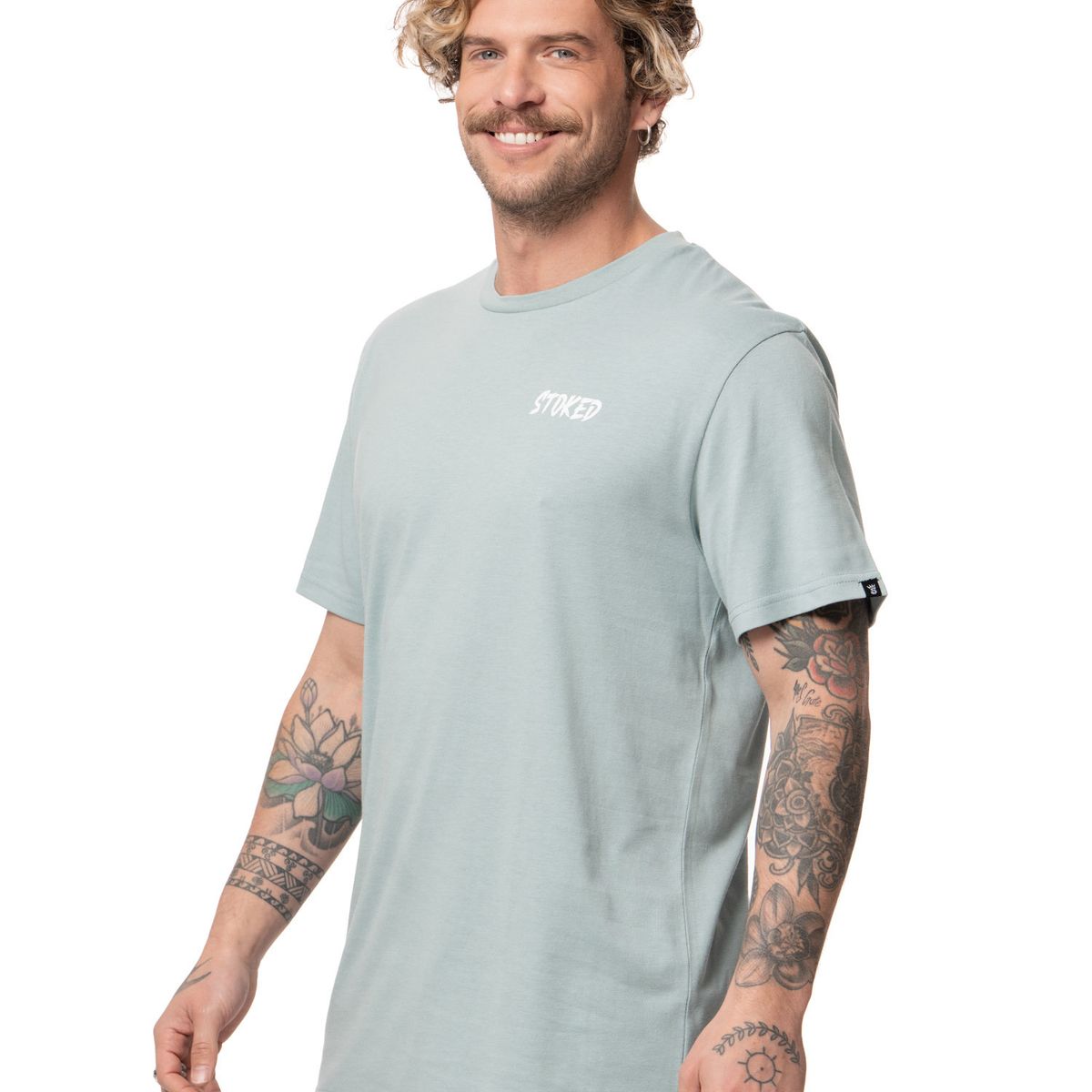 STOKED - Polera Hombre Hawai Celeste Stoked