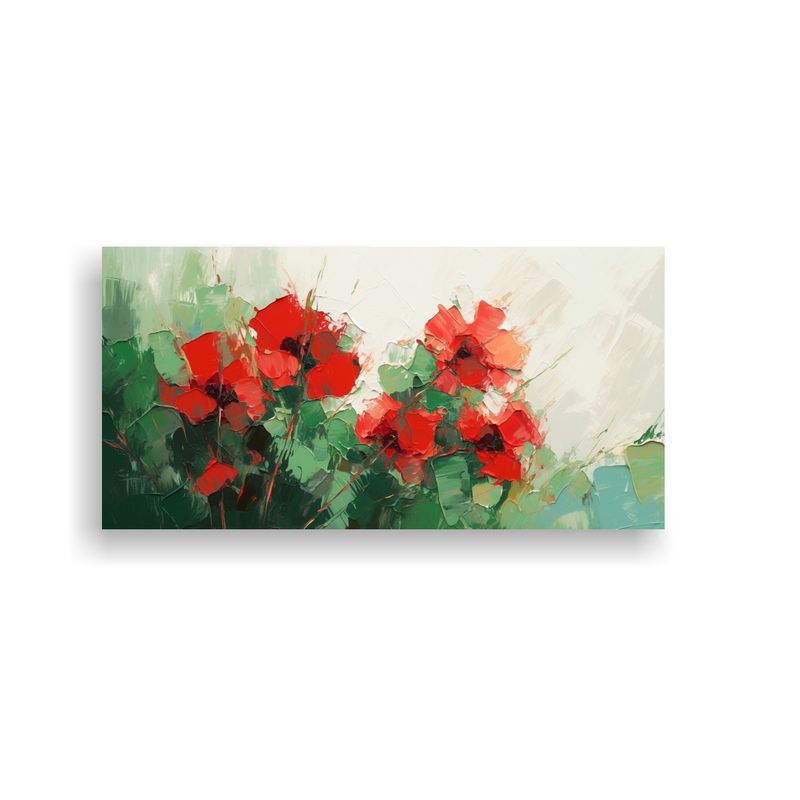 GENERICO - Pintura En Lienzo De Escena Creativa Con Flores 100x50 Cm