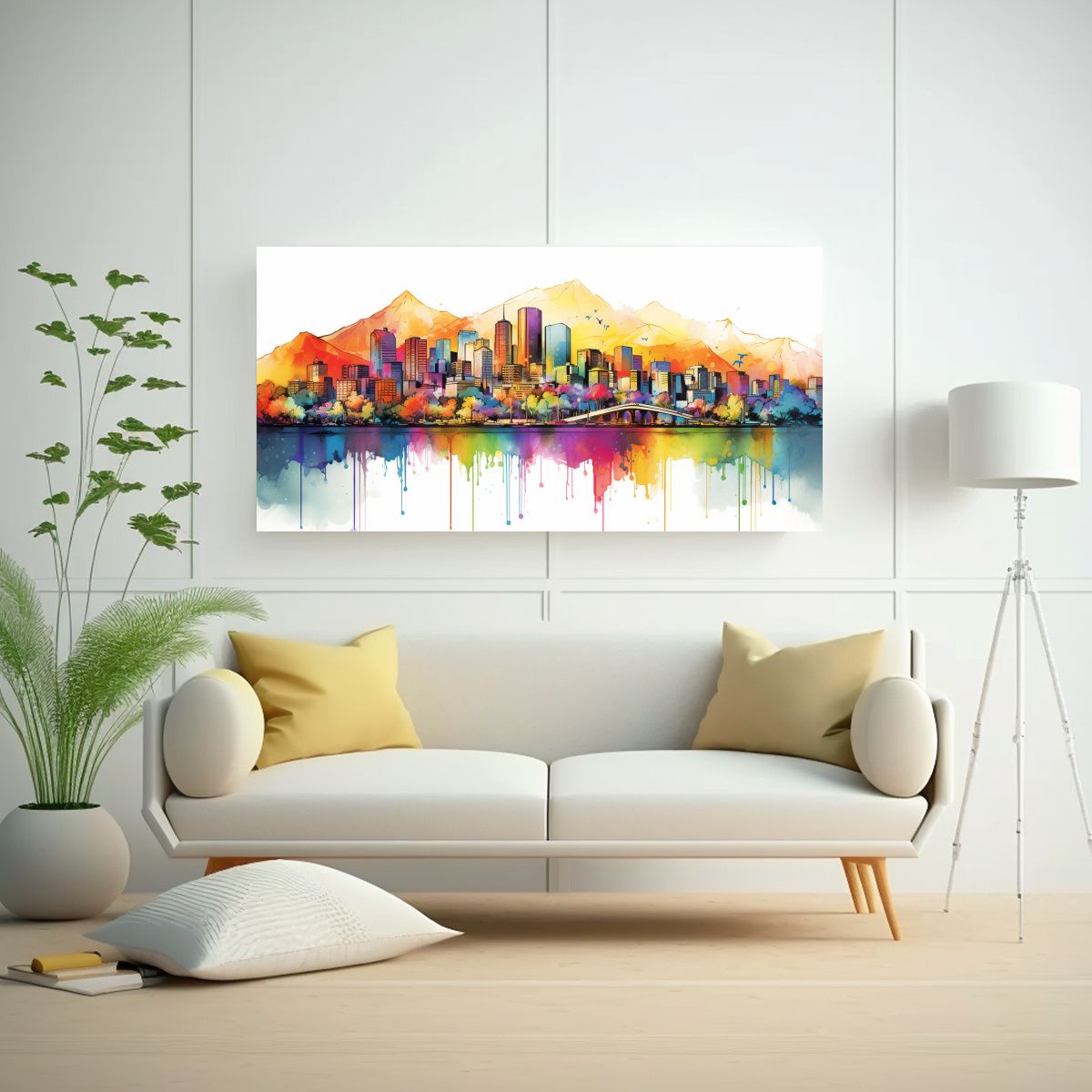 GENERICO - Cuadro Inspirador Duradero De Santiago En Chile 80x40 Cm