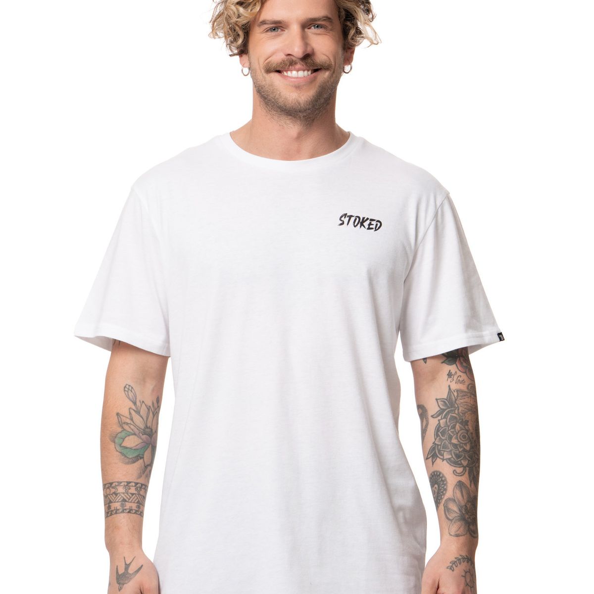 STOKED - Polera Hombre Hawai Blanco Stoked