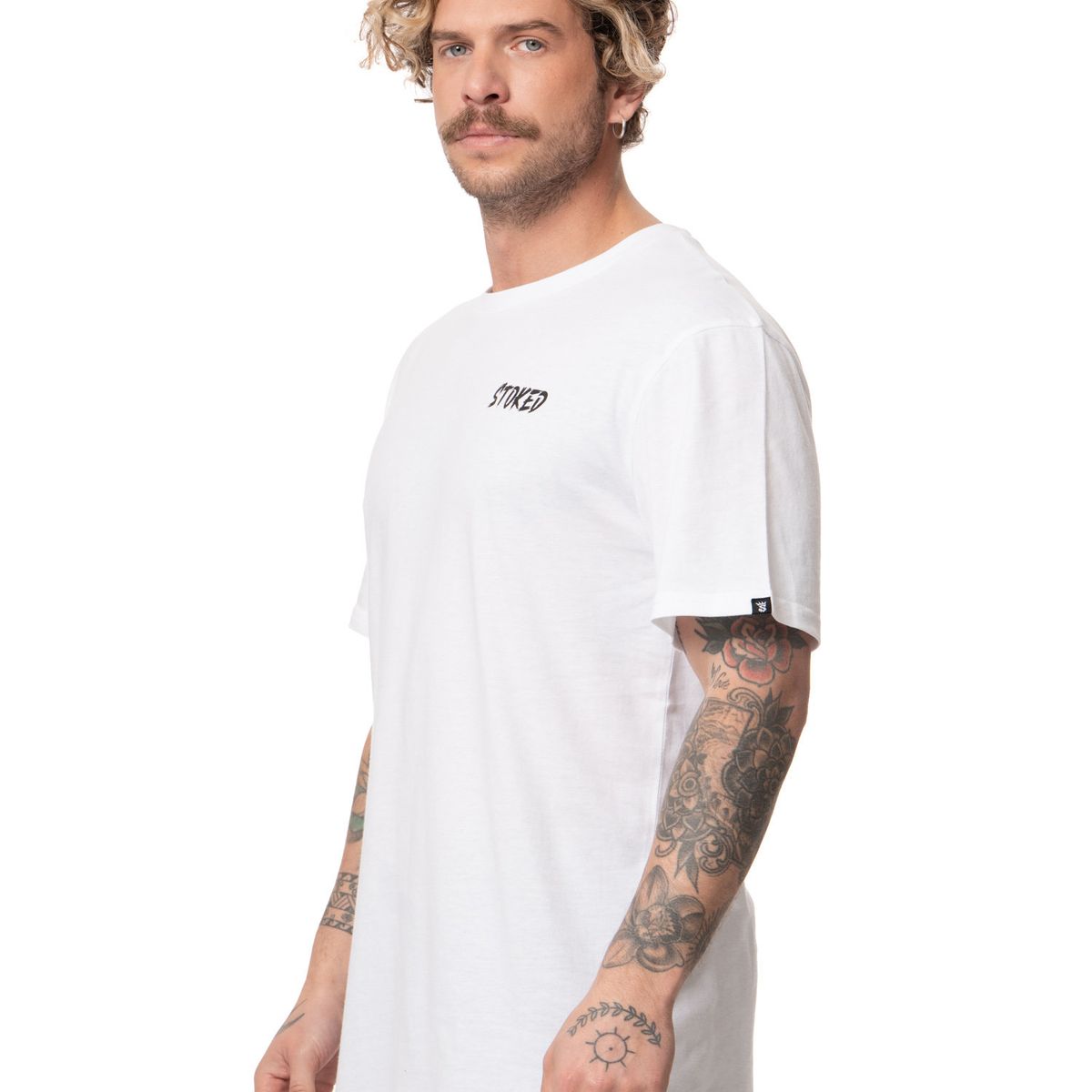 STOKED - Polera Hombre Hawai Blanco Stoked