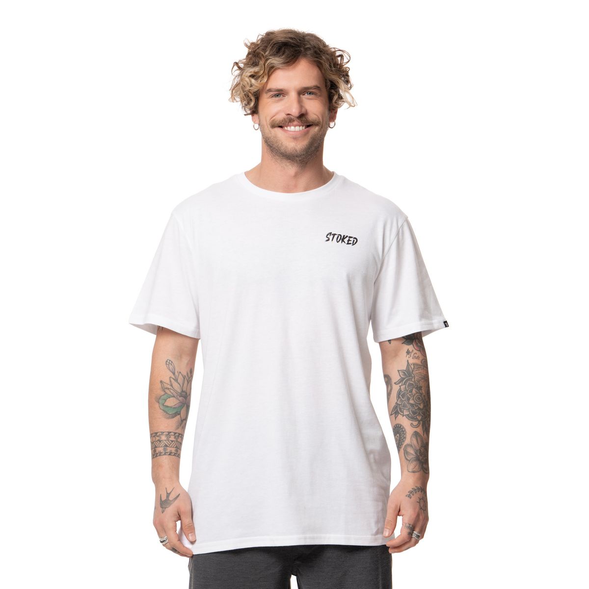 STOKED - Polera Hombre Hawai Blanco Stoked