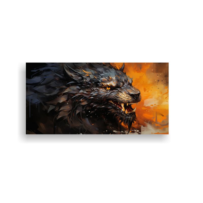 GENERICO - Pintura En Lienzo Tela De Arte Época Un Dragón 60x30 Cm