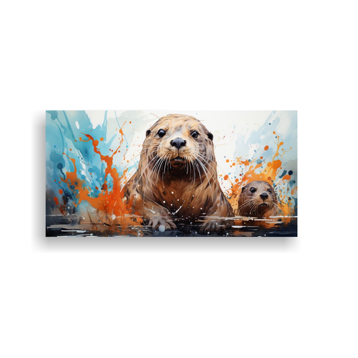 GENERICO - Pintura Acuarela Colorida Estilo Arte Forma 80x40 Cm