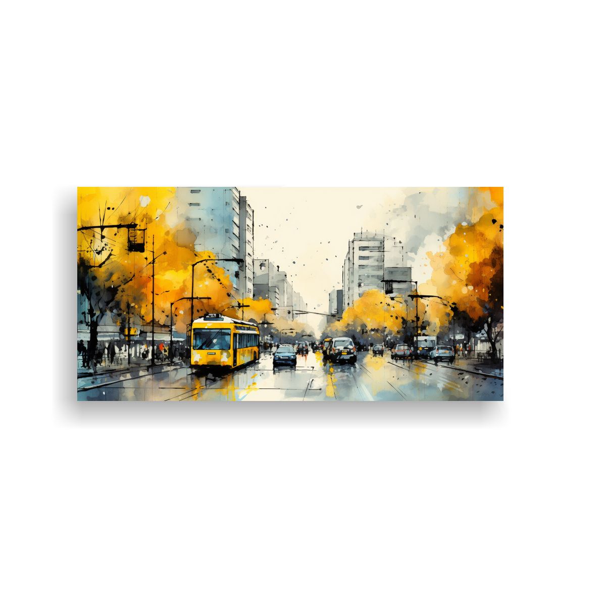 GENERICO - Pintura Surrealista Santiago Chile Acuarelas 100x50 Cm.