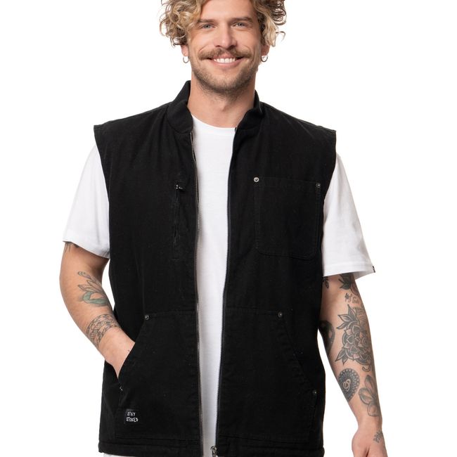 STOKED - Chaqueta Hombre Vest Fisher Azul Stoked