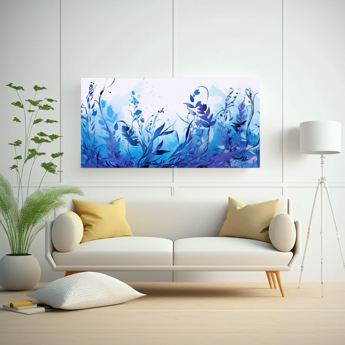 GENERICO - Lienzo De Tela Decorativo Herbáceo En Colores 80x40 Cm