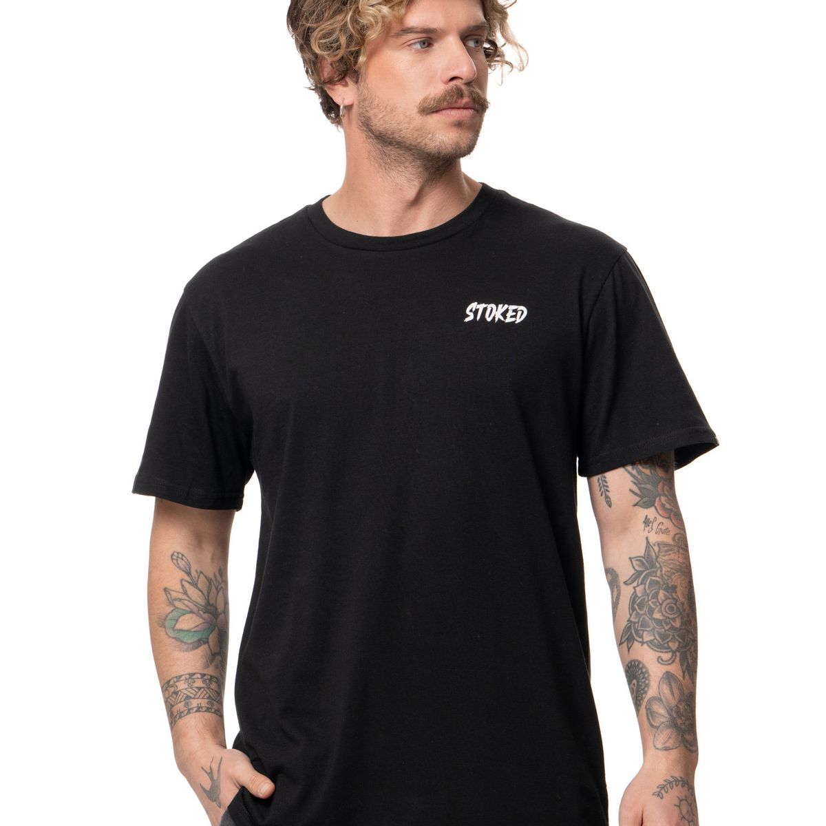 STOKED - Polera Hombre Hawai Negro Stoked