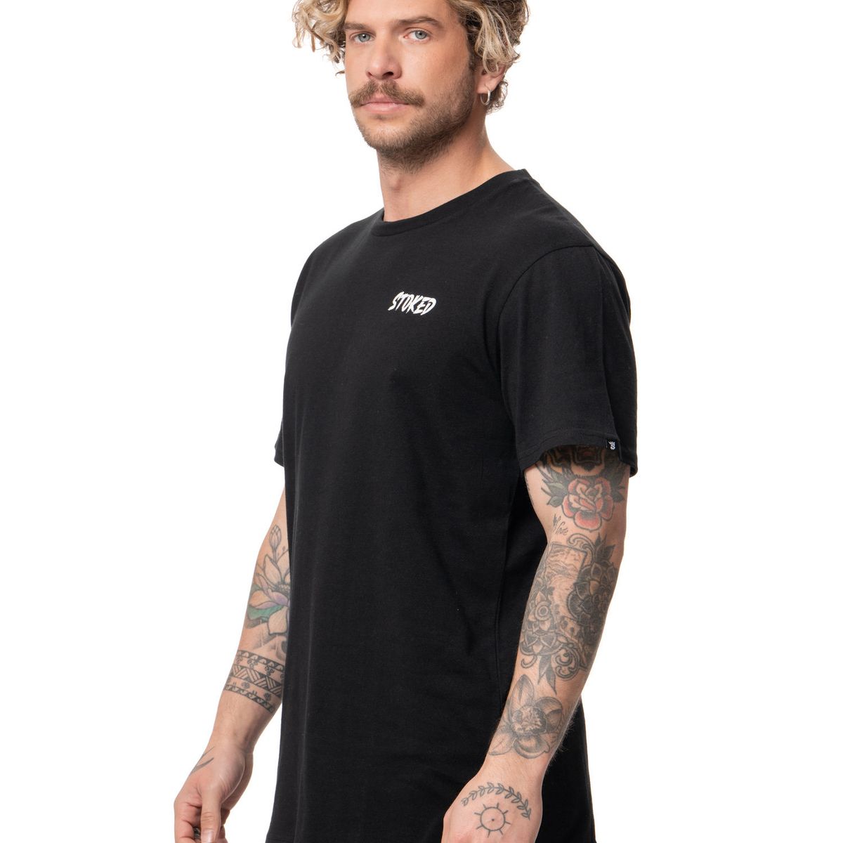 STOKED - Polera Hombre Hawai Negro Stoked