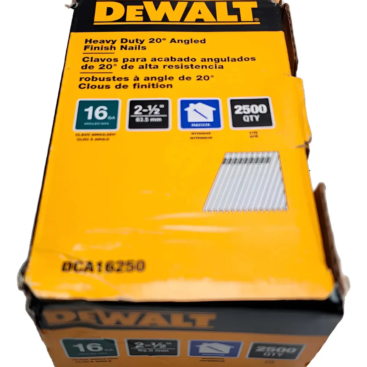 Caja de 2500 Clavos Reforzados 2-1/2 16ga Dewalt DCA16250, marca DEWALT - Foto Principal