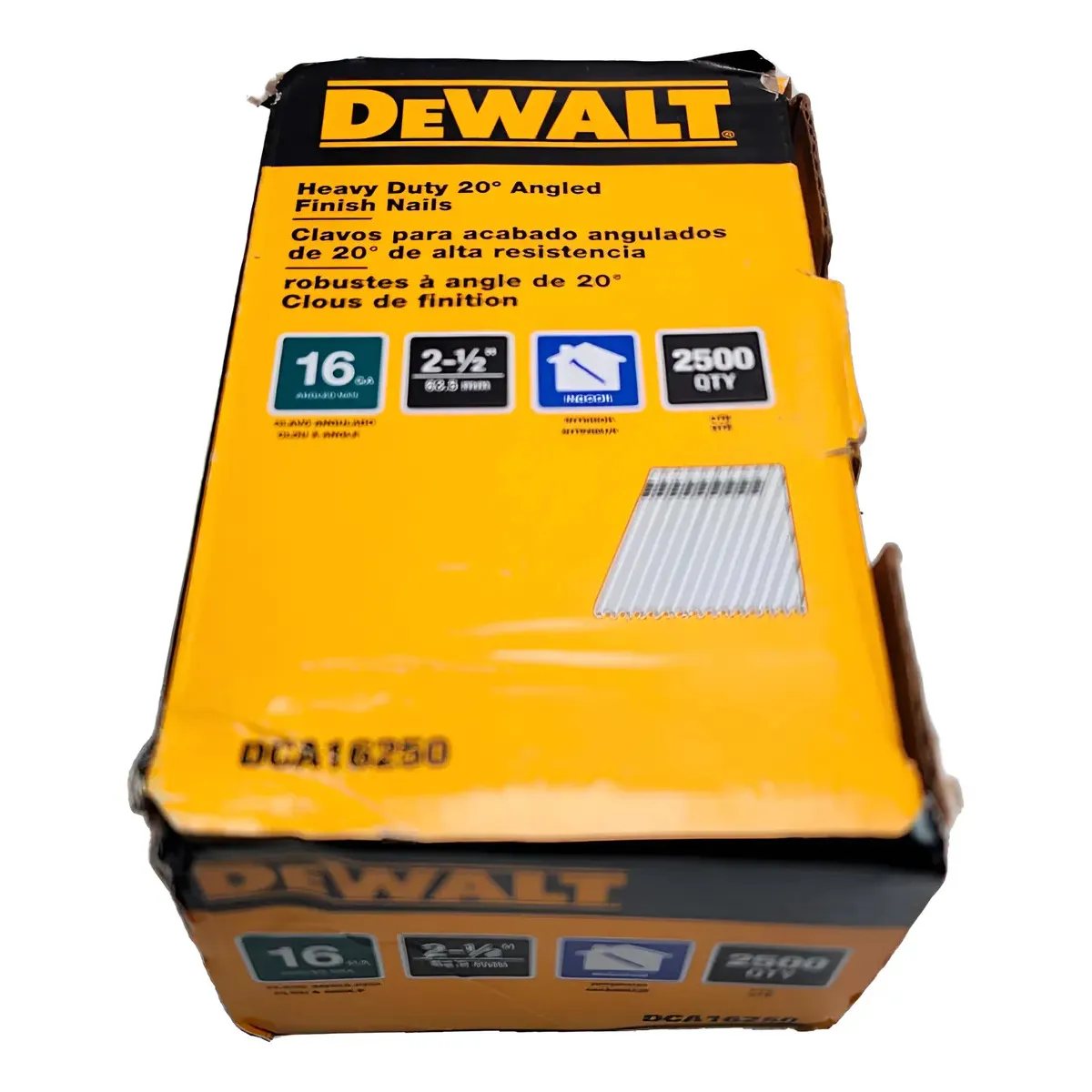 Caja de 2500 Clavos Reforzados 2-1/2 16ga Dewalt DCA16250, marca DEWALT - Foto Principal